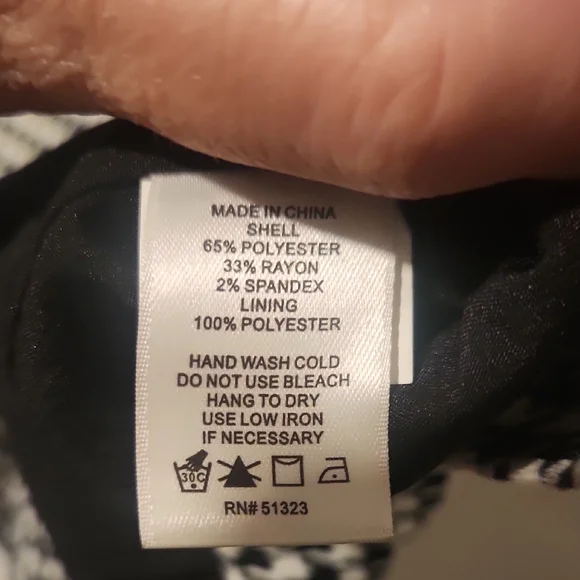 CeCe Black and White Houndstooth Midi Dress - Picture 9 of 9